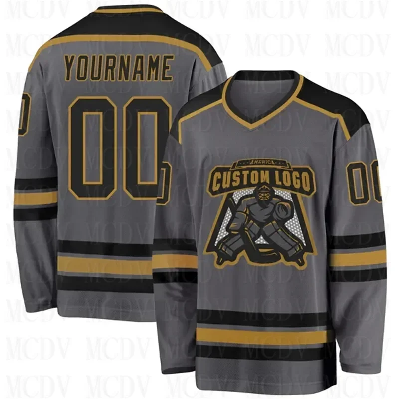 Custom Olive Camo Black- Salute  3D Print You Name Number Youth Mens Women Ice Hockey Jersey Competition Training Jerseys