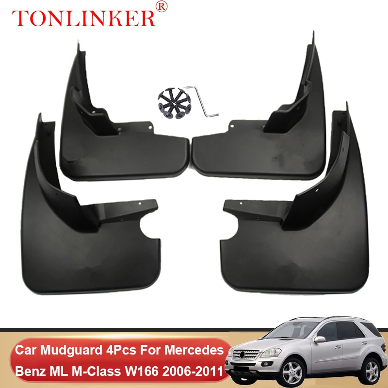 

TONLINKER Car Mudguard For Mercedes Benz ML M-Class W164 ML350 ML450 ML500 2006-2011 Mudguards Splash Guards Fender Mudflaps