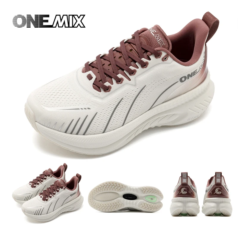 ONEMIX Gepolsterte Laufschuhe für Damen, Herbst und Winter, Heavy Runners, Schnürschuhe für Damen, Springseil, Tanz, rutschfeste Outdoor-Sneaker – Detail 21