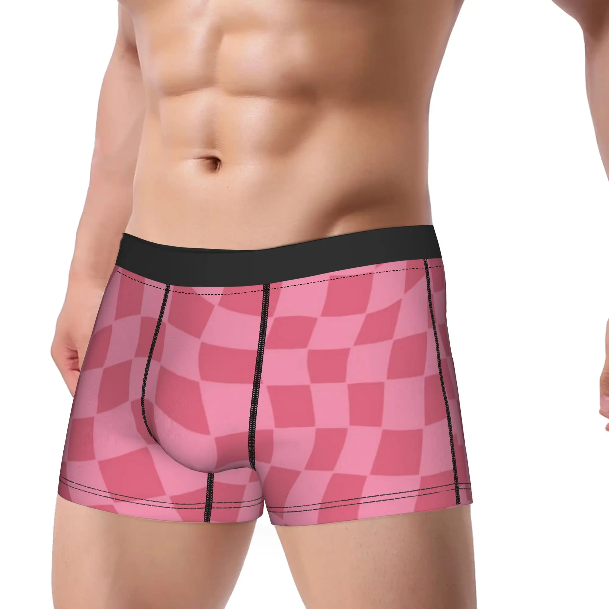 Check Pattern (16) Checkerboard Underpants Breathbale Panties Male Underwear Comfortable Shorts Boxer Briefs