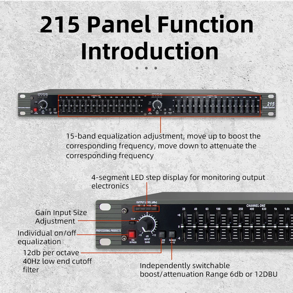 223XL Electronic Audio Crossover professione Stage Show Equipment Stereo 2-Way/Mono 3-Way Crossover Rack montabile