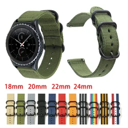 Nylon Watch Band - Waterproof Ballistic Nylon One-Piece Military Watch Straps for Men & Women - 18mm 20mm 22mm 24mm