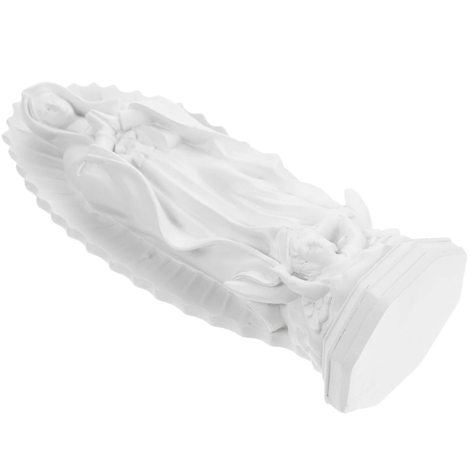 

Resin Mary Statue Miniature Religious Decor Catholicism Ornament Compact Space-Saving Desktop Sculpture Mary Statue