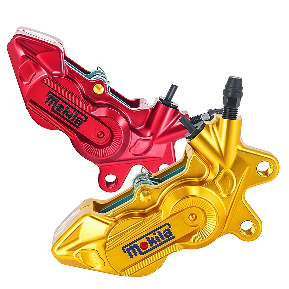 4 Piston Radial Mounting Brake Caliper Abalone Disc Brake Disc CNC Aluminum Alloy Accessories Modification Universal - Image 3