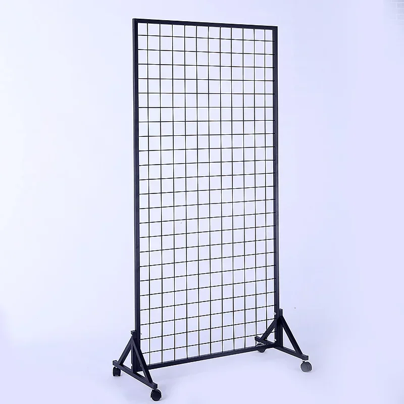 Customized shelves iron grid rack barbed wire display grid kindergarten works shelf storage wrought iron grid hook