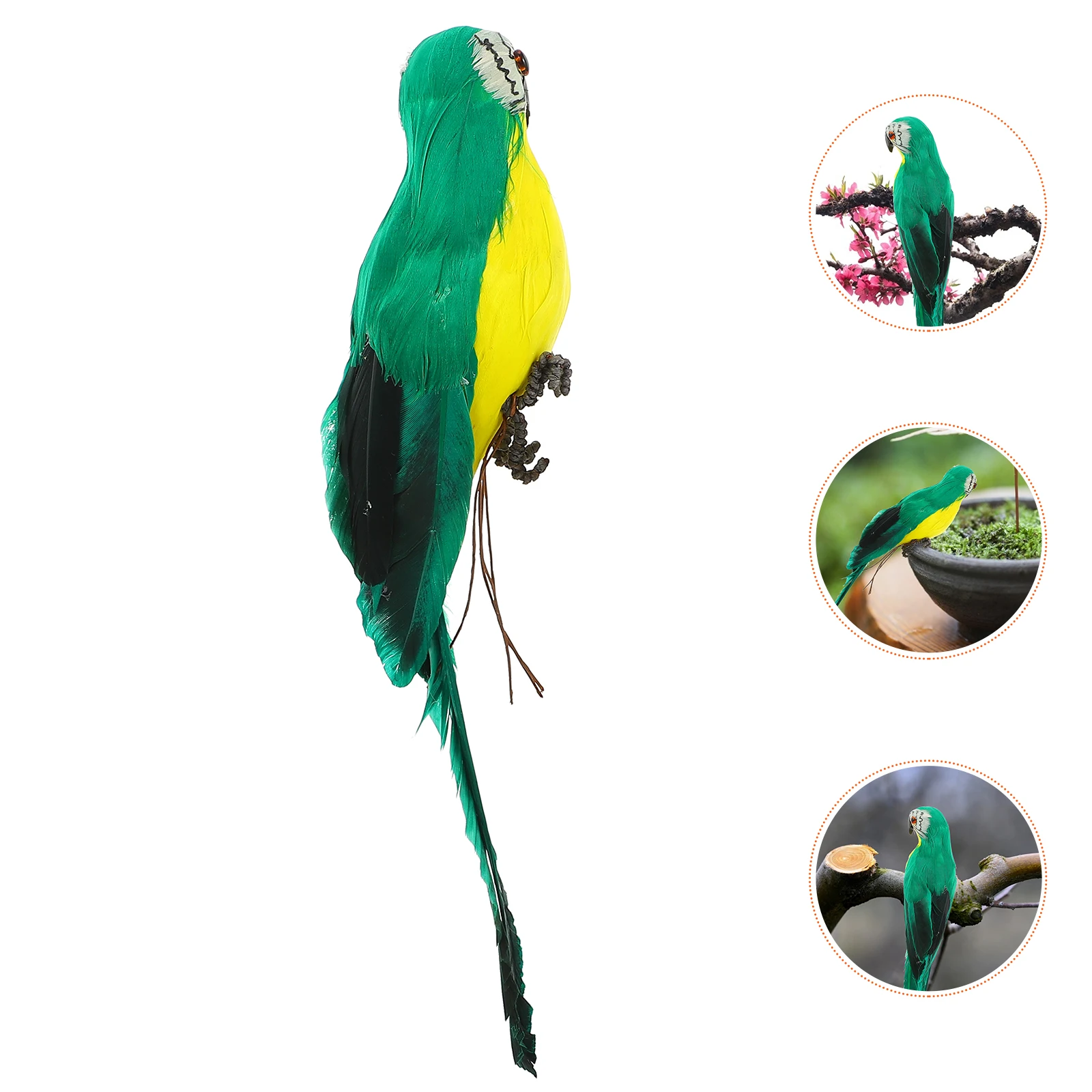 

Simulated Parrot Ornament Birds Outdoor Scene Decor Christmas Artificial Pastoral Garden Model