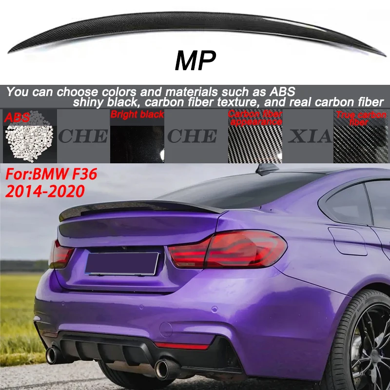 

For BMW 4 Series F36 2014-2020 Carbon Fiber Rear Trunk Spoiler MP PSM Style Wing Tail Kit True Carbon Fiber Spoiler