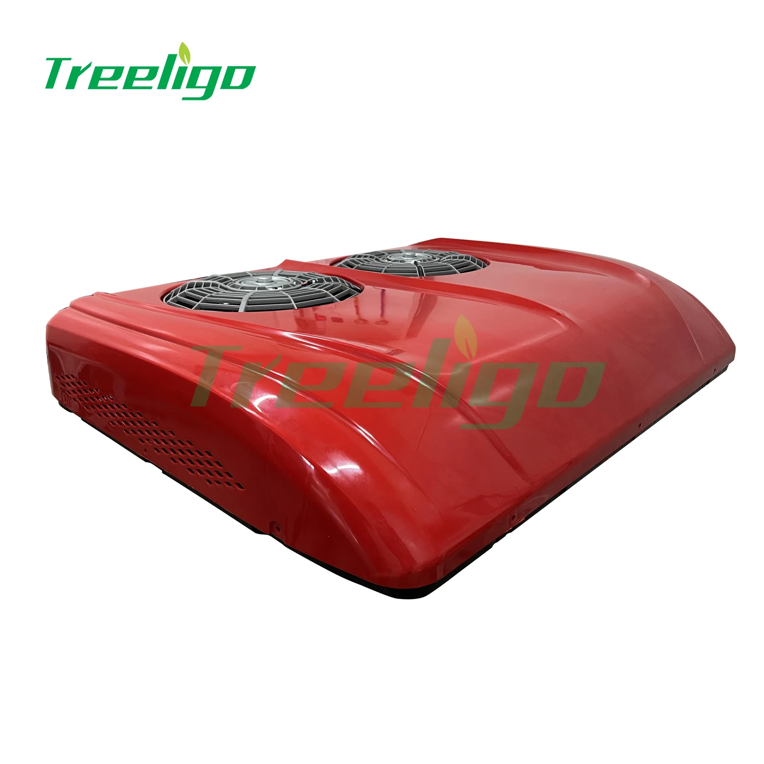 Nuovo design doppio ventilatore caravan 12v rimorchio chiuso camper mini condizionatore d'aria per rimorchio camper