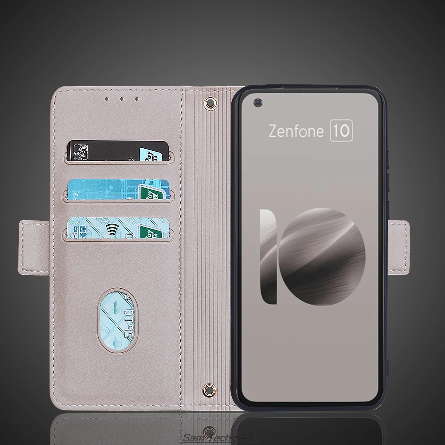 

Magnetic buckle Leather Case for ASUS Zenfone 9 / Zenfone 10 Wallet RFID BLOCKING Flip Cover female Simple Capa Fundas Coque