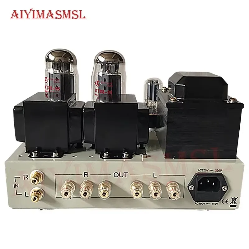 AIYIMA SMSL HIFI 6SN7 KT88 Tube Amplifier 12W 2.0 Single Ended Class A Vacuum Tube Amplifier Handmade Weld Power Amp Audio