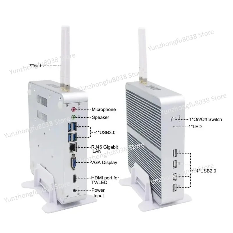 كمبيوتر صغير بدون مروحة I5 1235U 16GB DDR4 512G SSD 8USB Win11 كمبيوتر صغير لتعليم المكتب المنزلي