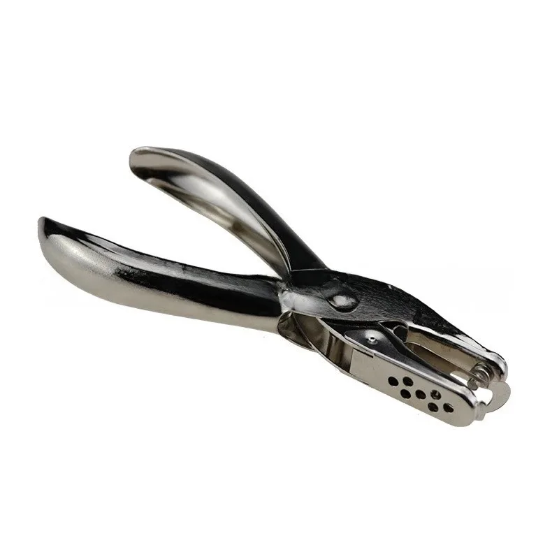 3mm Metal Material Office Stationery Hole-punching Machine Hand Perforator Single Hole Type 8 Pages At A Time