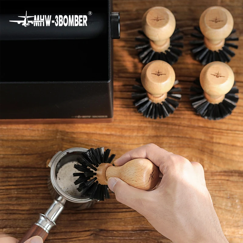 MHW-3BOMBER Coffee Filter Cleaning Brush 58mm Espresso Portafilter Basket Clean Tools Professional Home Barista Cafe Accessorie