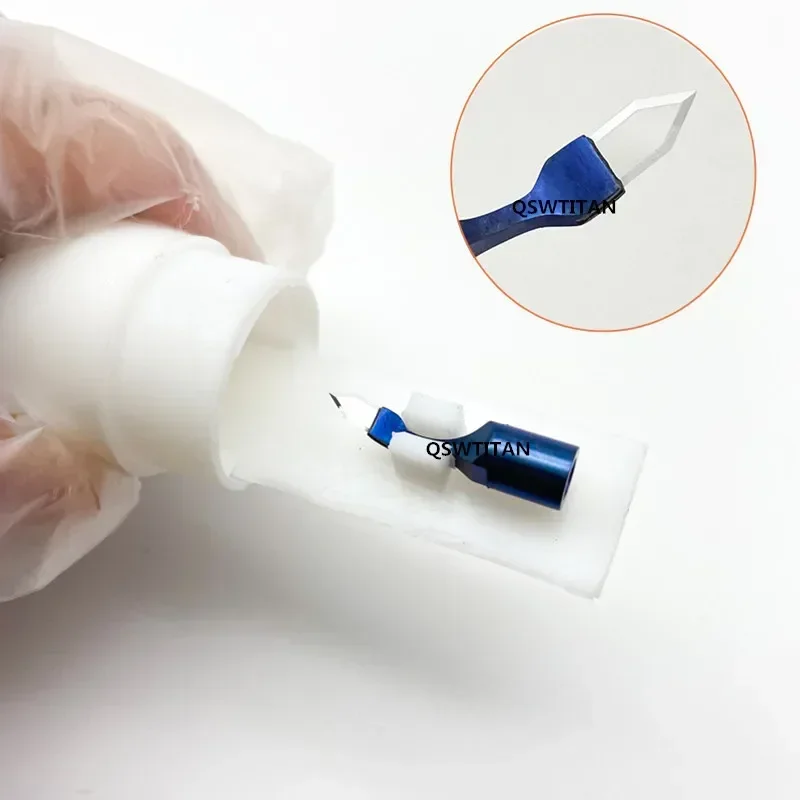 Lames de cornée transparentes en saphir, tête de couteau/pointe de couteau pour instrument chirurgical ophtalmique