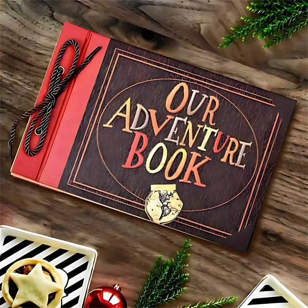 20 Pages DIY Adventure Album Photo Album Handmade Scrapbook Adventure Book Retro Kraft Album Anniversary Wedding Guest Book