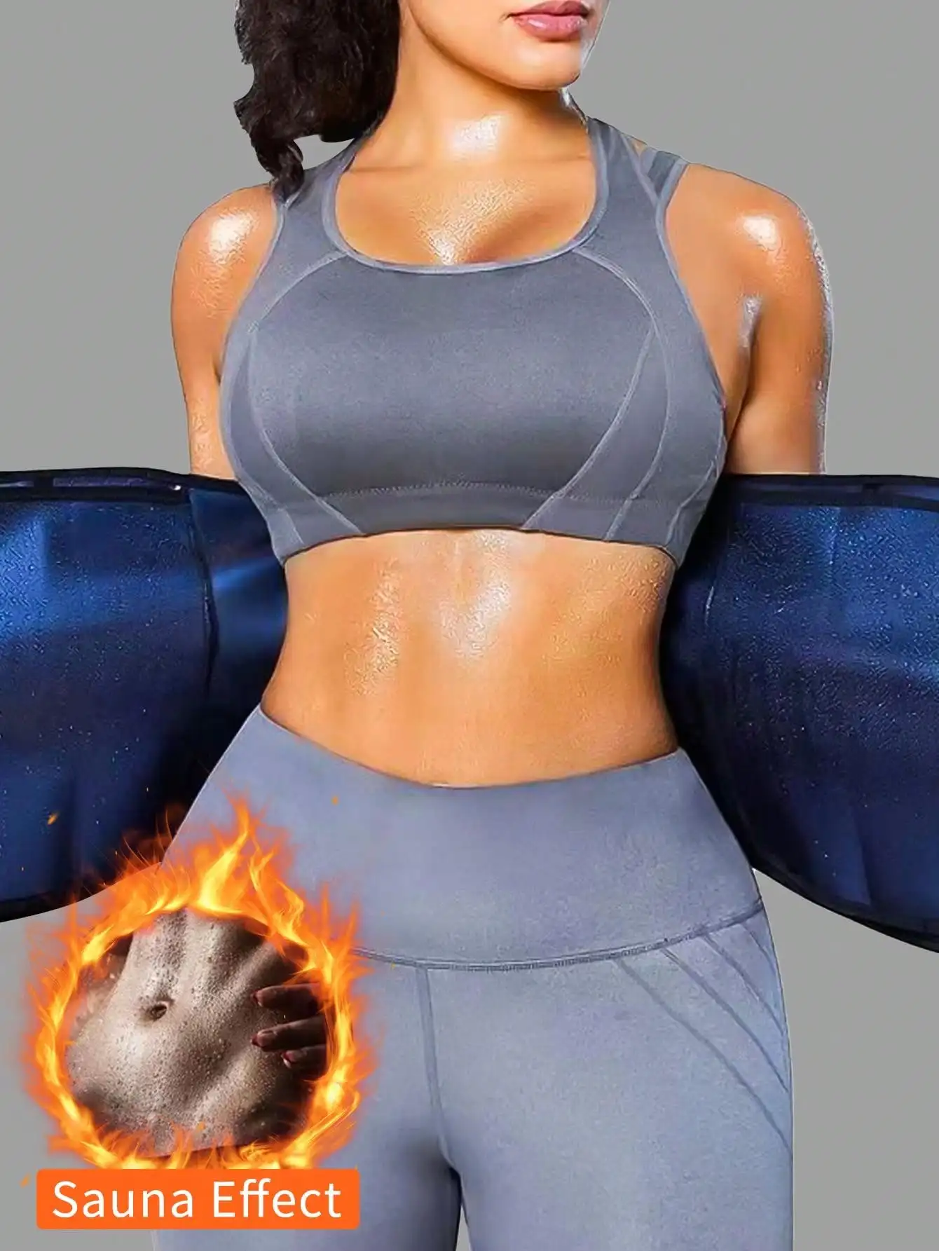 Women's Fitness Yoga Waist Trainer with 3-Row Hooks & Zipper, Sweat-Inducing Waist Shaping Belt, Abdominal Tightening Sports Wai