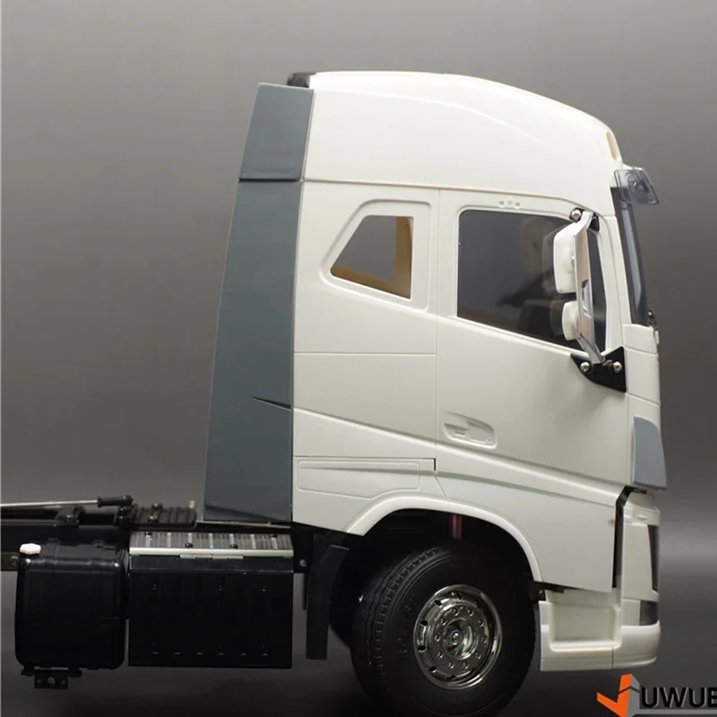 Simulation White Tail Wing Spoilers Upgrade Parts for 1/14 Tamiya RC Truck Trailer Tipper VOLVO FH16 750 56360 4X2 Car Diy Parts