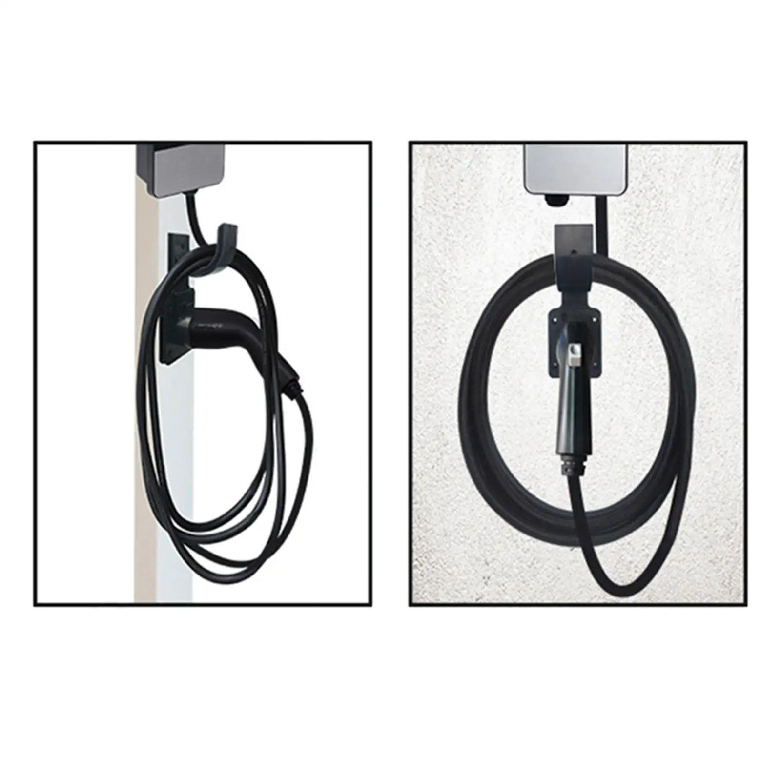 Outdoor EV Charger Holder Easy to Install Wall Hook Mount ABS for EV US Standard
