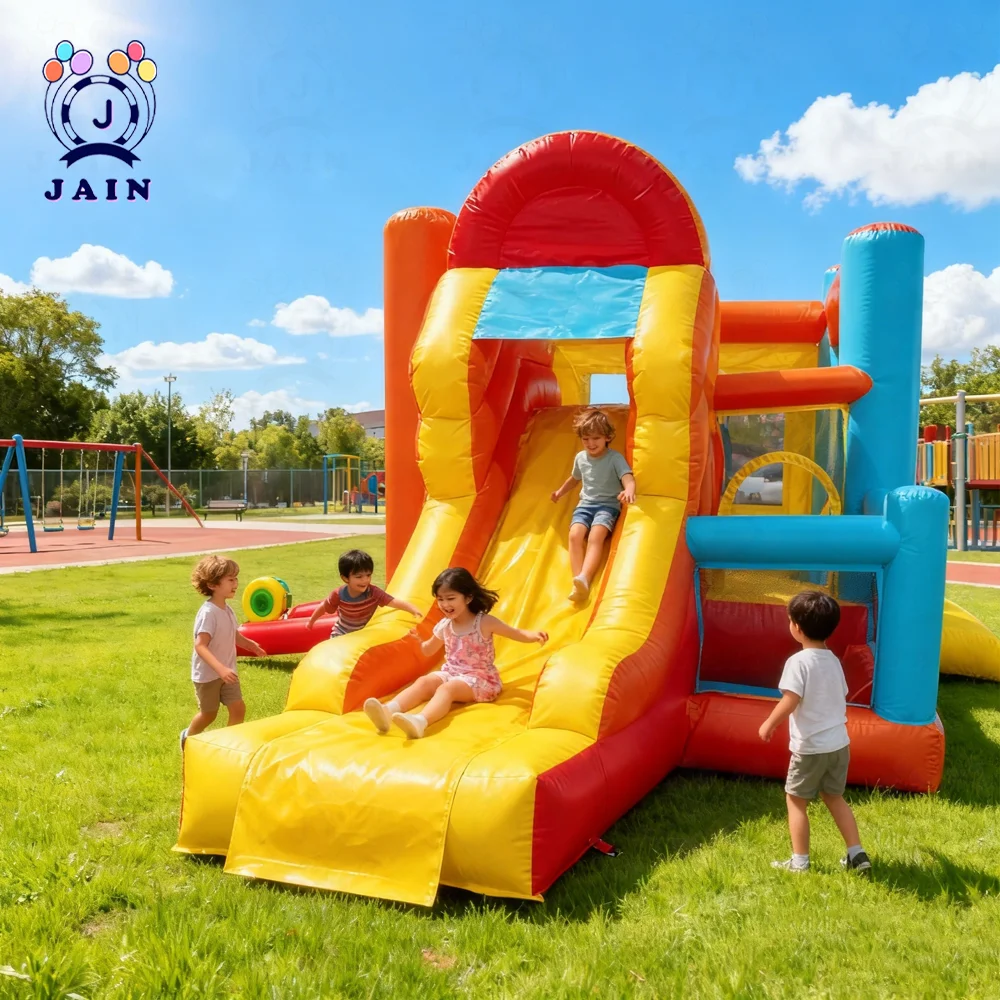 13.2FT Durable PVC Inflatable Bouncy Castle for Kids Easy Setup Outdoor Party Trampoline Park Commercial Grade