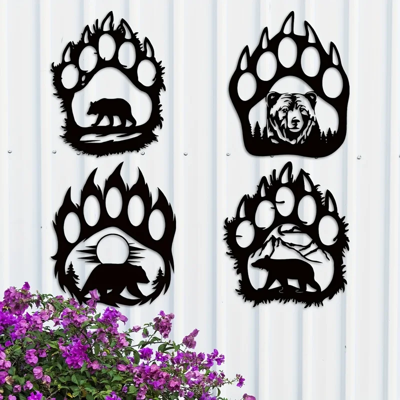 Metal wall decoration，Bear paw pattern 1PC