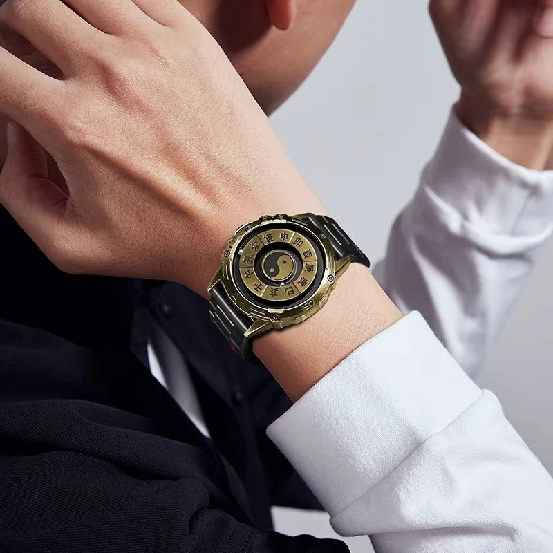 DOM 1737 Venta caliente 2024 nuevo reloj de suspensión magnética tecnología de los hombres concepto de personalidad creativa reloj de cuarzo resistente al agua