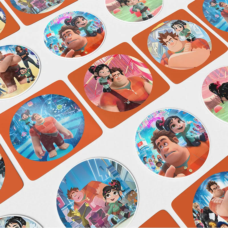 

Wreck It Ralph Round Stickers Water Cup Stickers Refrigerator Notebook Kettle Book Bag Sticker Decals Kids Birthday Party Decor