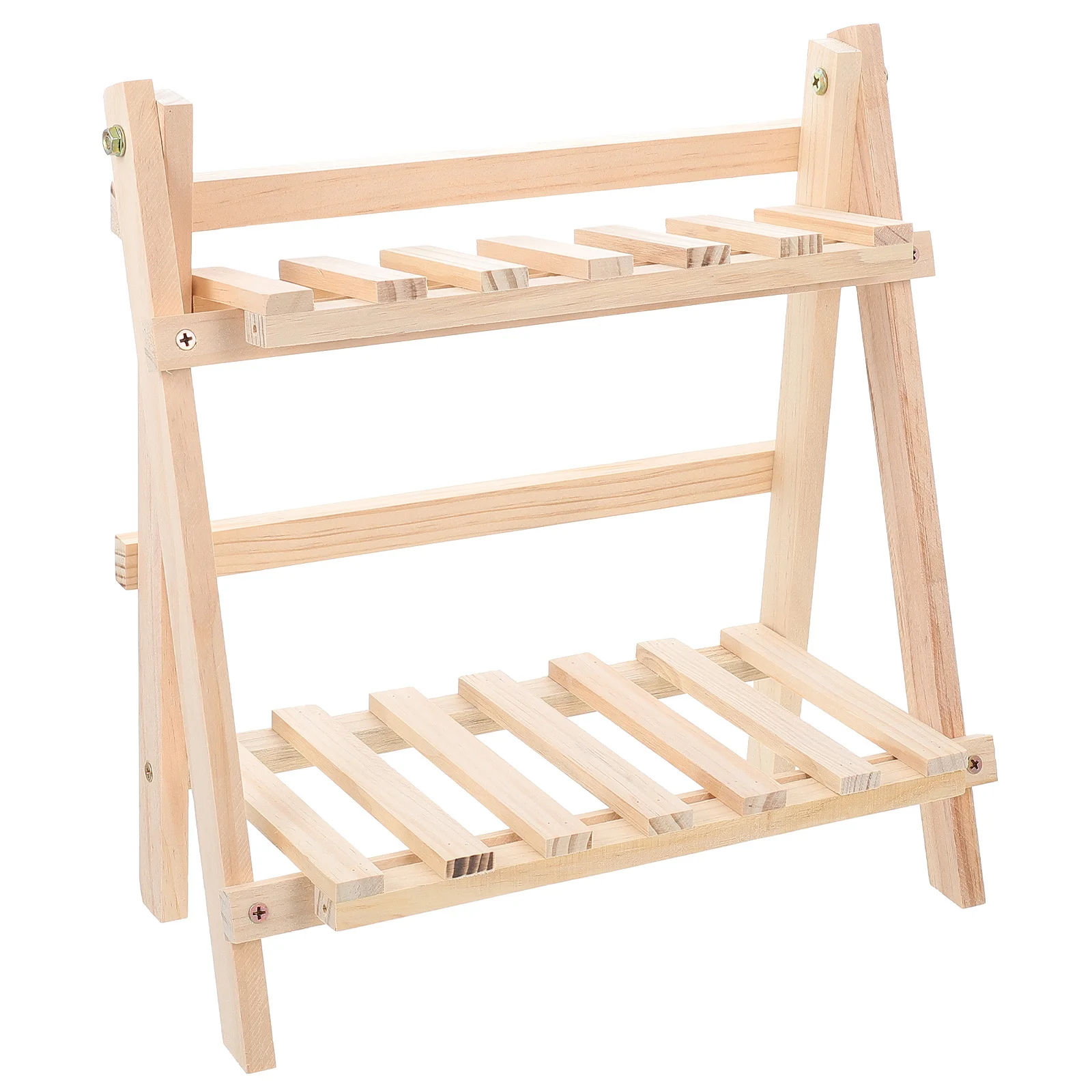 2-Tier Wooden Shelf For Bedroom Countertop Organizer Sundries Household Storage Holder Desktop Storage Rack Table Wood Rack