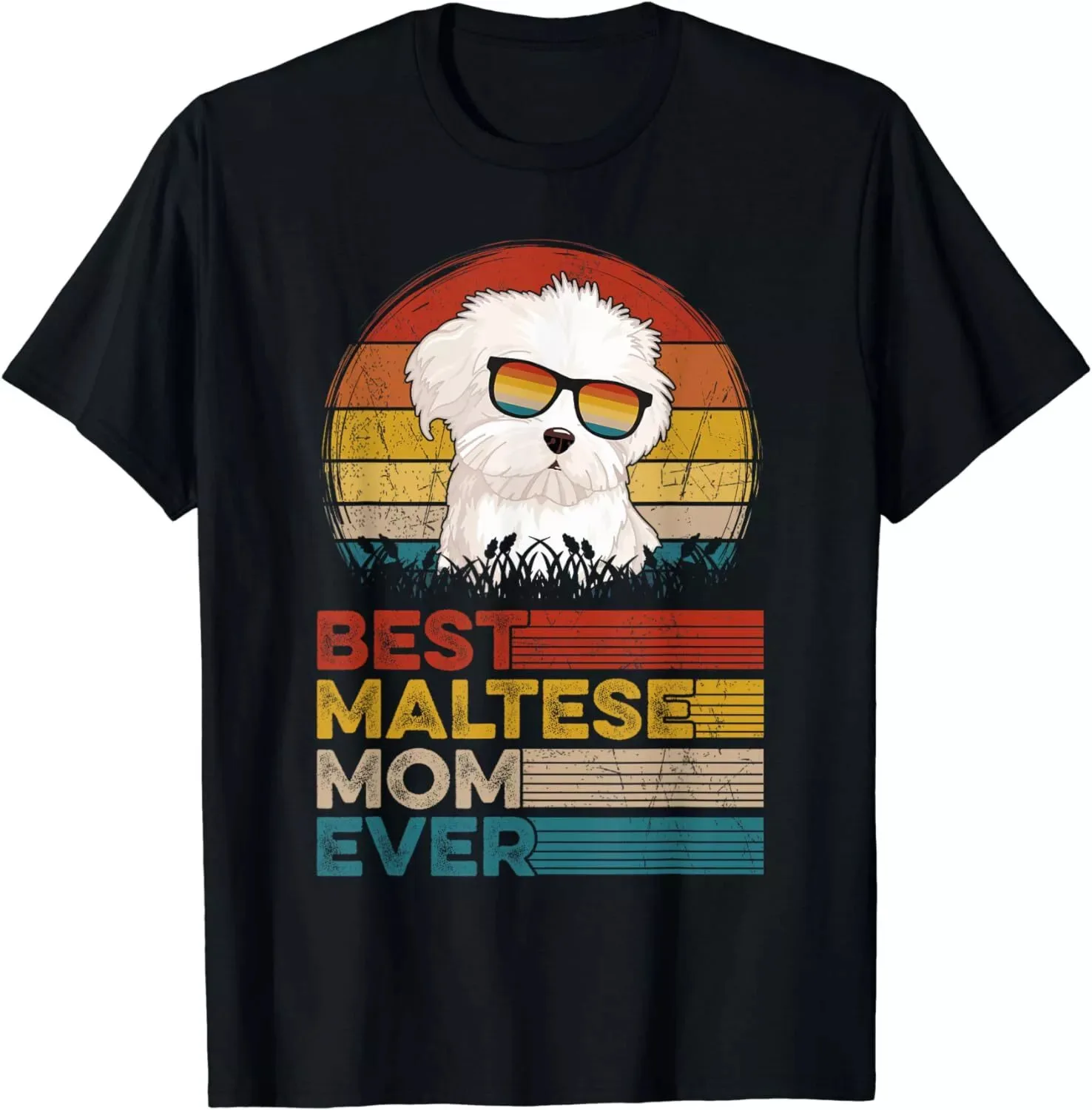 Best Maltese Mom Ever Dog Vintage Shirt Unisex T-Shirt S-5XL