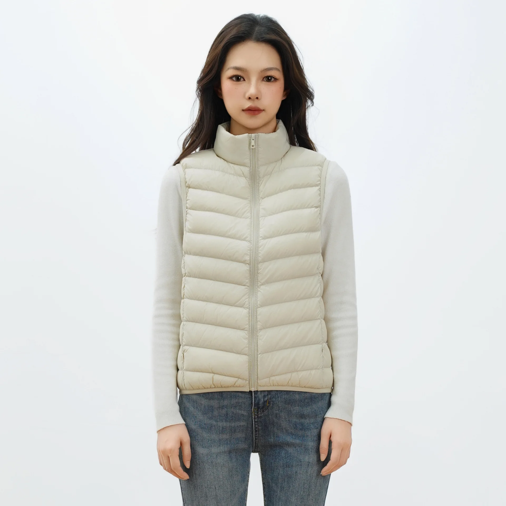 Winter Women 90% White Duck Down Vest Ultra Light Vest Jacket Autumn Winter Sleeveless Coat Waistcoat