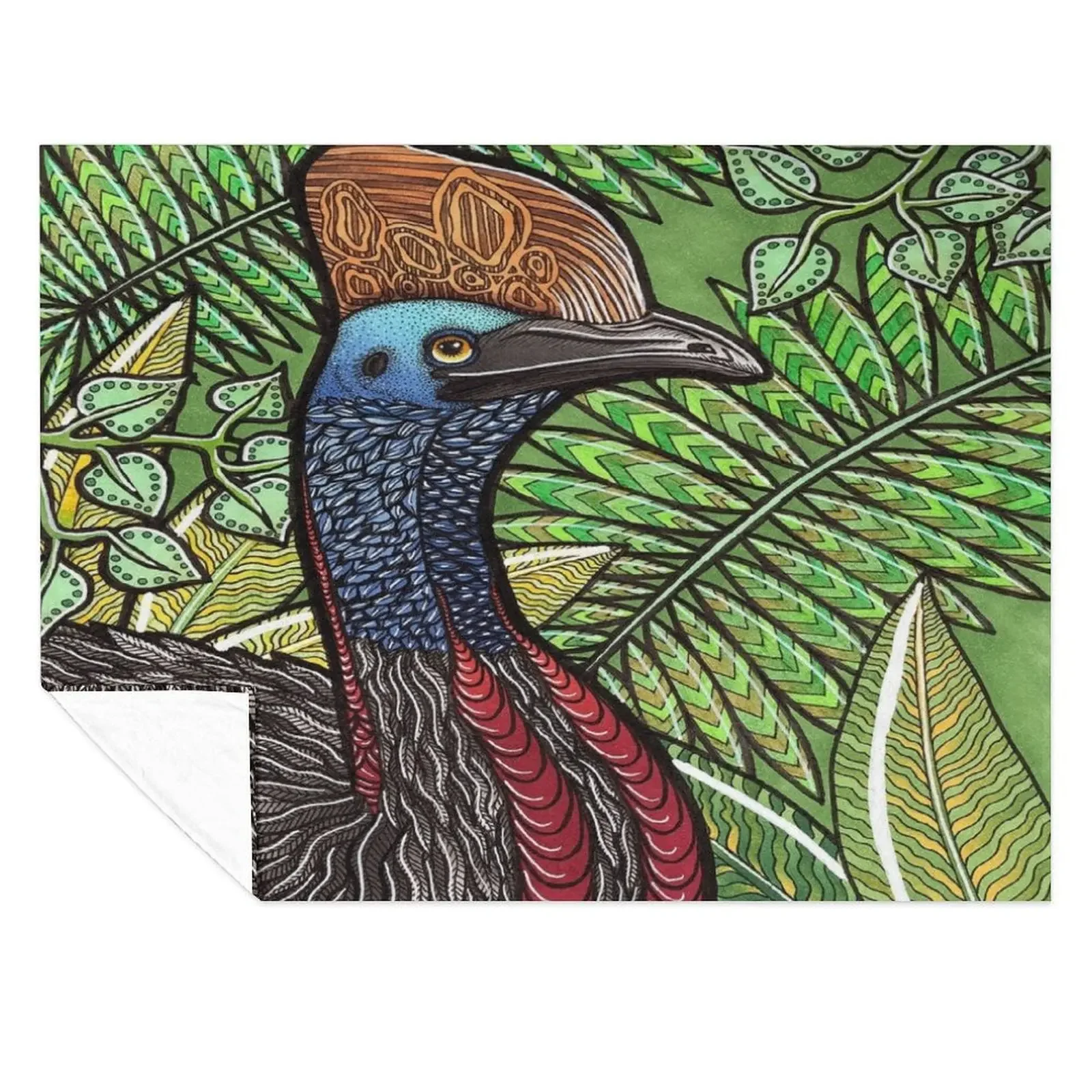 

Cassowary Throw Blanket Thermals For Travel Picnic funny gift Soft Plaid Blankets