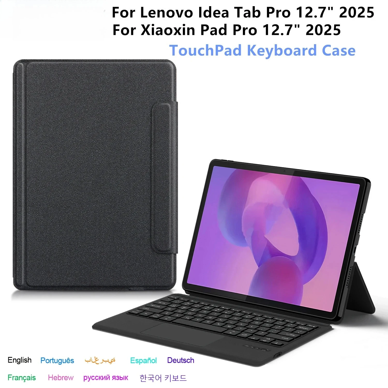 

Keyboard Case For Lenovo Idea Tab Pro 12.7 inch 2025 Tablet Funda for Xiaoxin Pad Pro 2025 TB373FU TB375FC Keyboard Cover