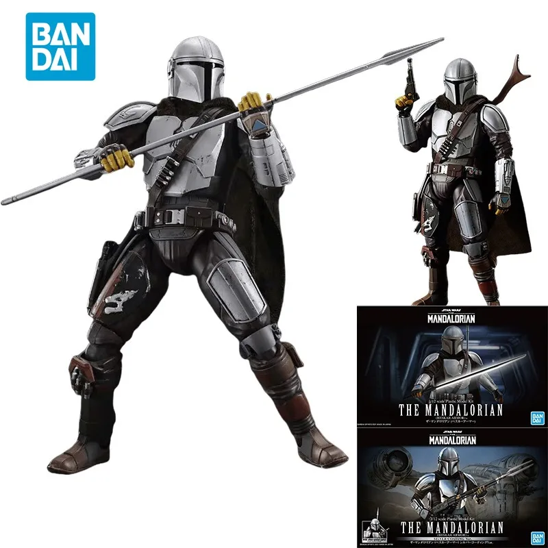

Spot Direct Delivery Bandai Original Star Wars Anime 1/12 THE MANDALORIAN Action Figure Assembly Model Toys Gifts for Kids Gift