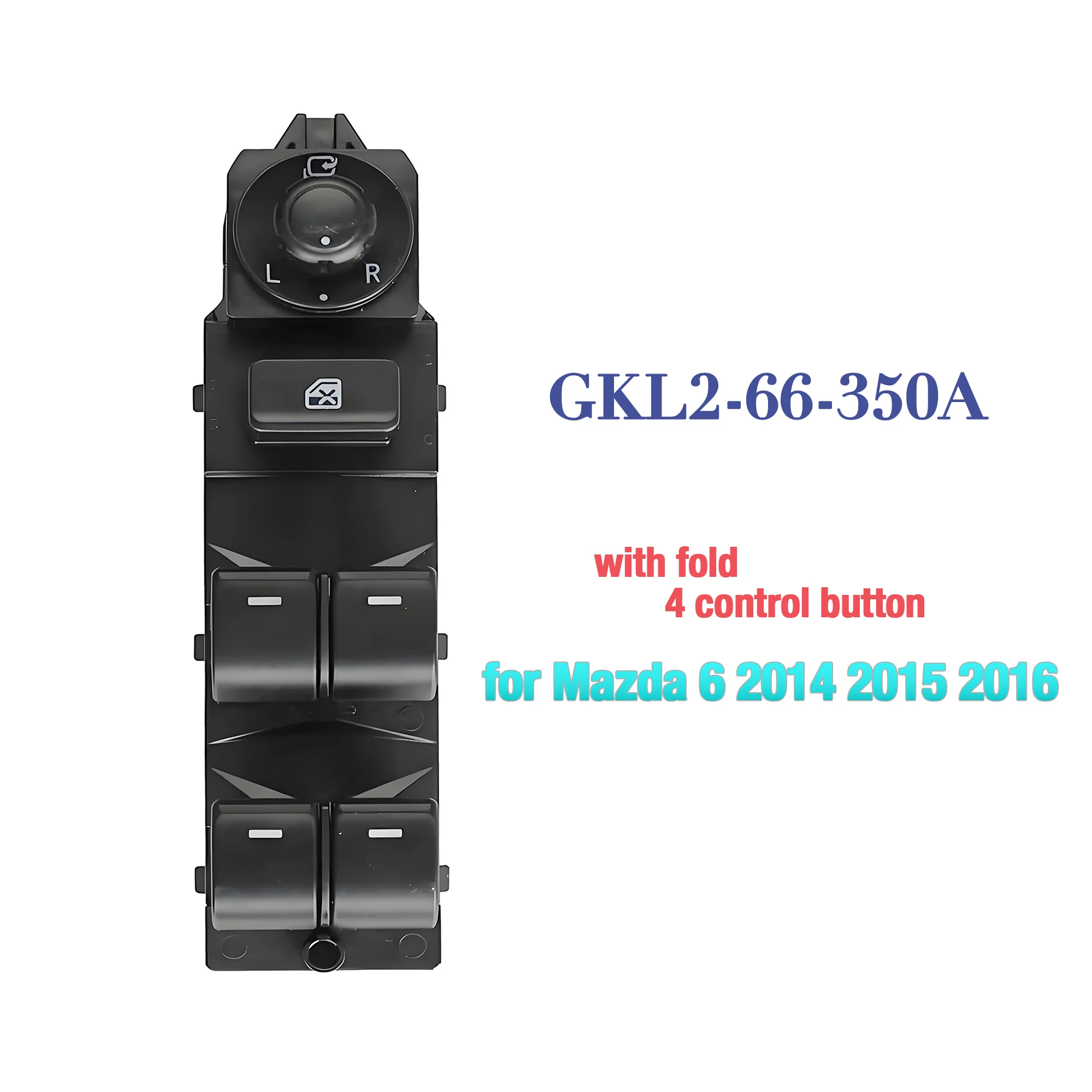 

GKL2-66-350 GKL266350 Передний левый главный переключатель стеклоподъемника с кнопкой управления, для Mazda 6 2014 2015 2016