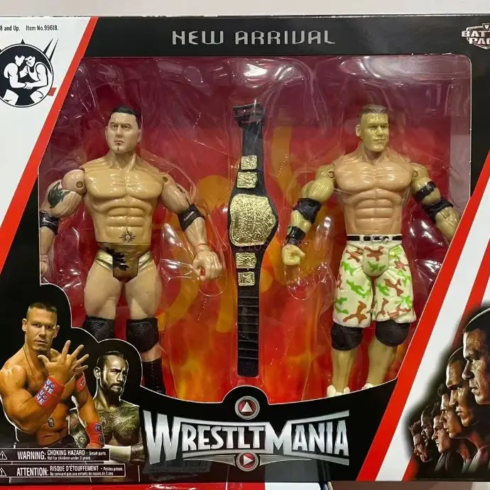 WWE Wrestlemania Wrestler Action Figures John Cena The Undertaker Rey Mysterio Pvc Statue With Championship Belt Boys Gifts Toy - view 6