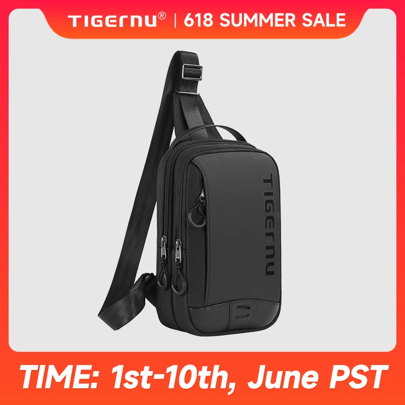 Tigernu Chest Bags For Men Cool Style Men Shoulder Bag 9.7inch IPad Bag Casual Male Crossbody Bag Lightweigt Mini Bags Messenger