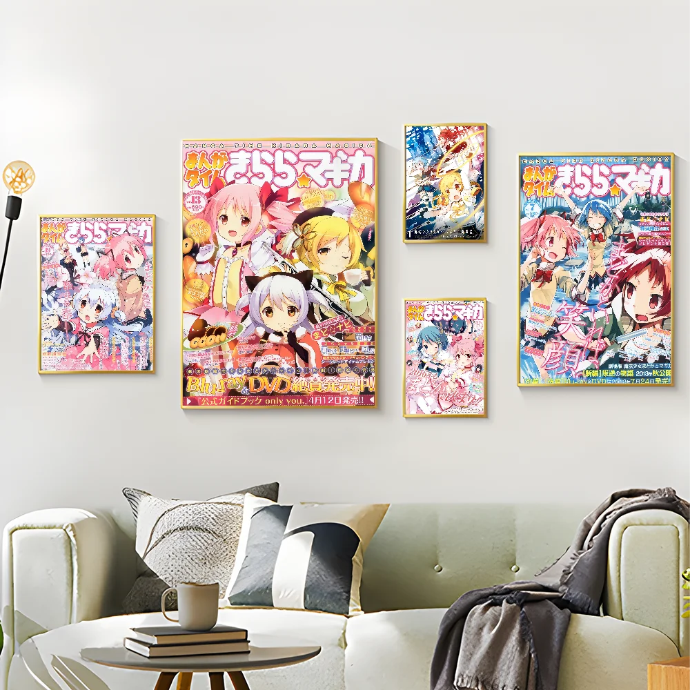 Puella Magi Madoka Magica DIY Sticky Poster Fancy Wall Sticker For Living Room Bar Decoration Wall Decor