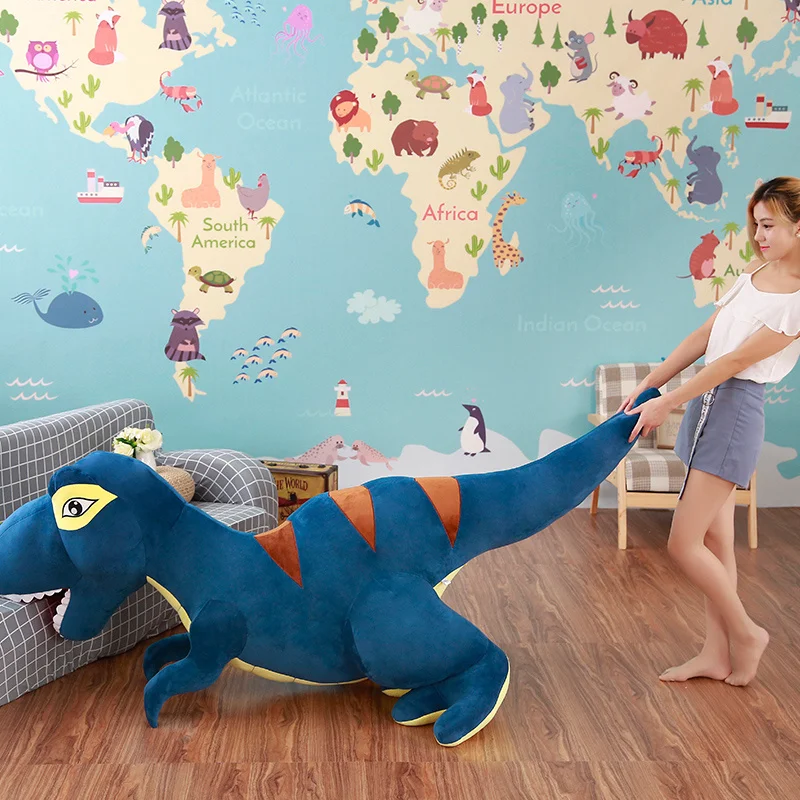 1pc 45cm-160cm Dinosaur Plush Toy Stuffed Plush T-Rex Pillow Boys Toy Big Size Dinosaur Soft Doll Birthday Gift for Children