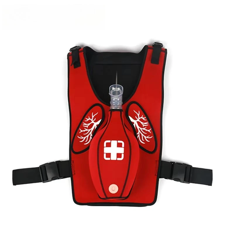 First Aid Training Heimlich Training Vest Choking Trainer with Tracheal Blockage Vest Wearable Adult Infarction Teaching Model