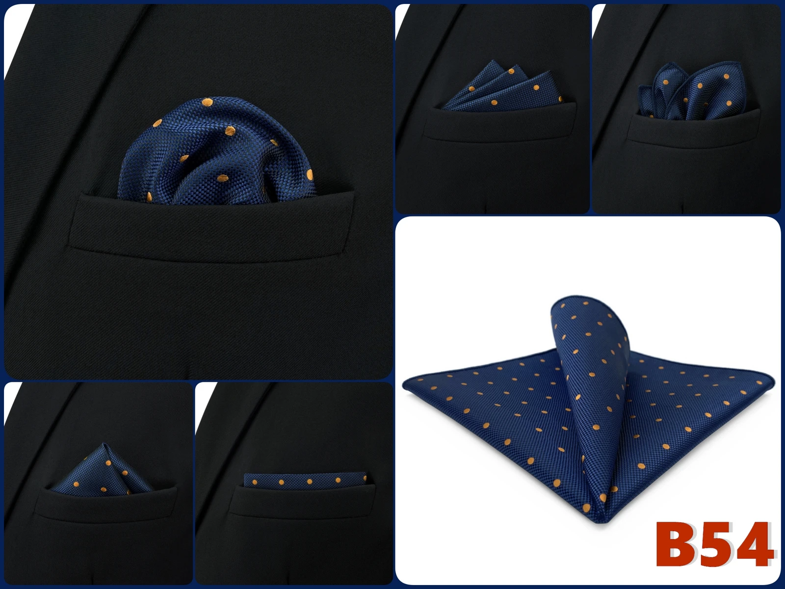Pocket Square Handkerchief for Men Polka Dot Dots Plaid Check Checkered Suit Pocket Towel Hanky Mens Gift Wedding Business Party