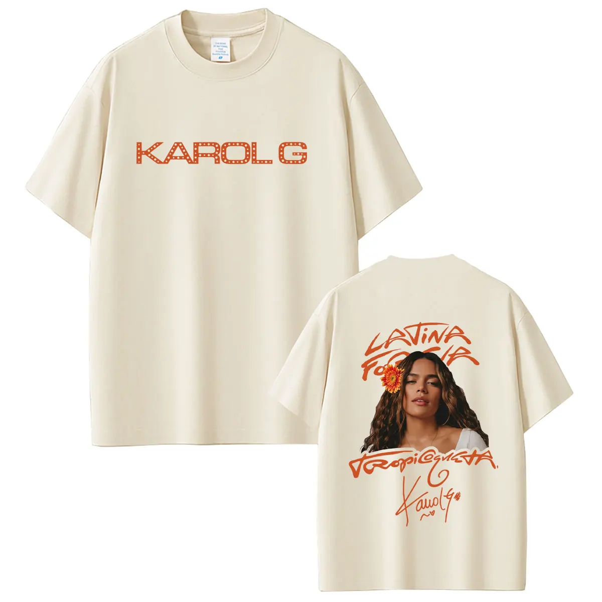 Karol G Viajando Por El Mundo Tropitour 2026 T-shirt Tropicoqueta T Shirts Men's Women Fashion Casual Soft Cotton Tshirt Tops