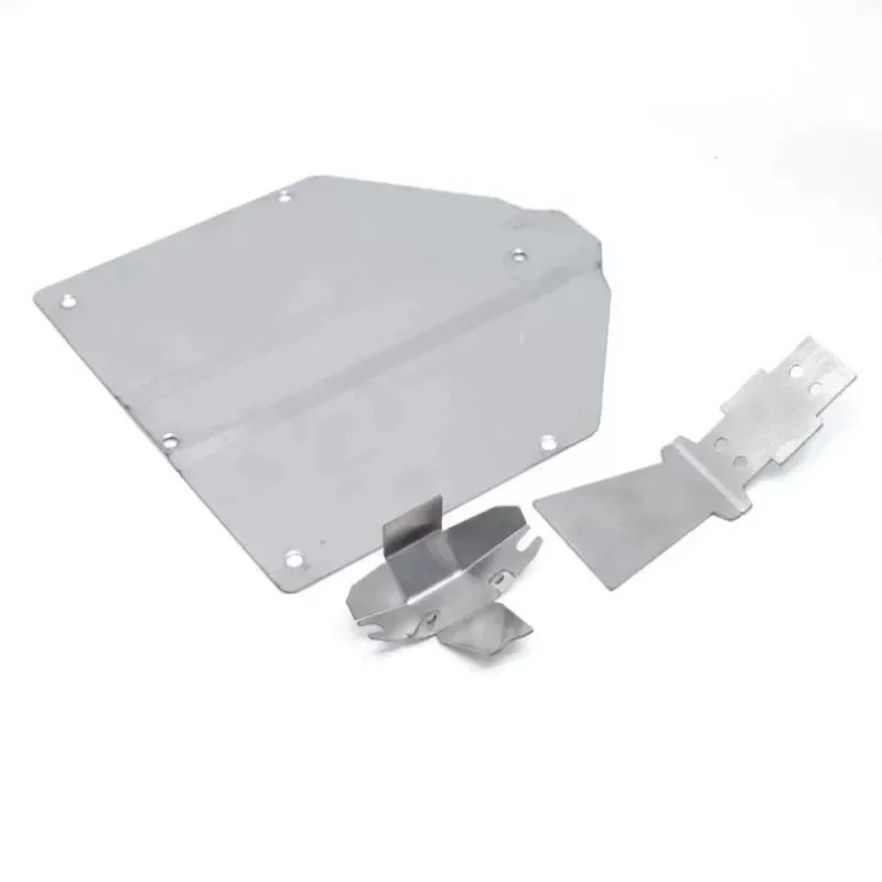 Stainless Steel Chassis Armor Skid Plate for LOSI BAJA REY V2 1/10 Scale RC Car Front Rear Bumper Guard Upgrade Parts Direct Fit