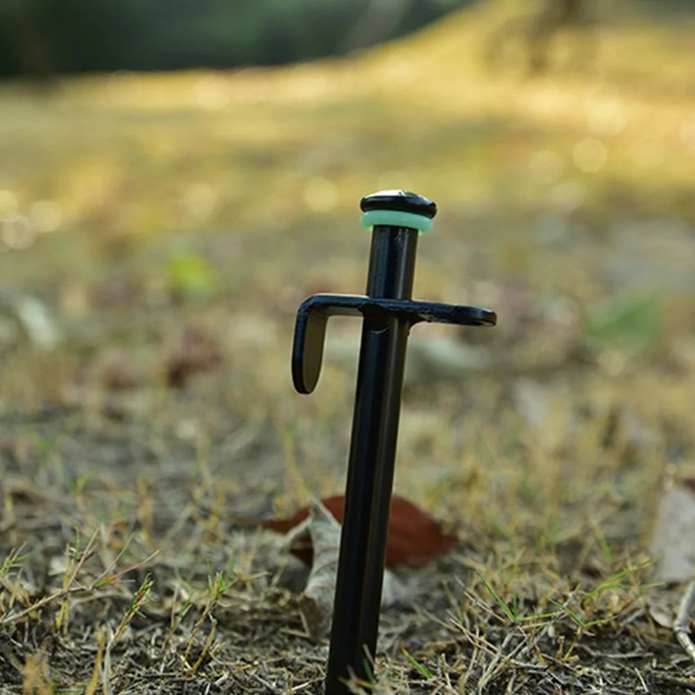 Anillo de silicona nocturno para tienda de campaña, estaca fluorescente, clavijas de tierra para campamento, potenciador de visibilidad, seguridad para viajes al aire libre, 40 Uds.