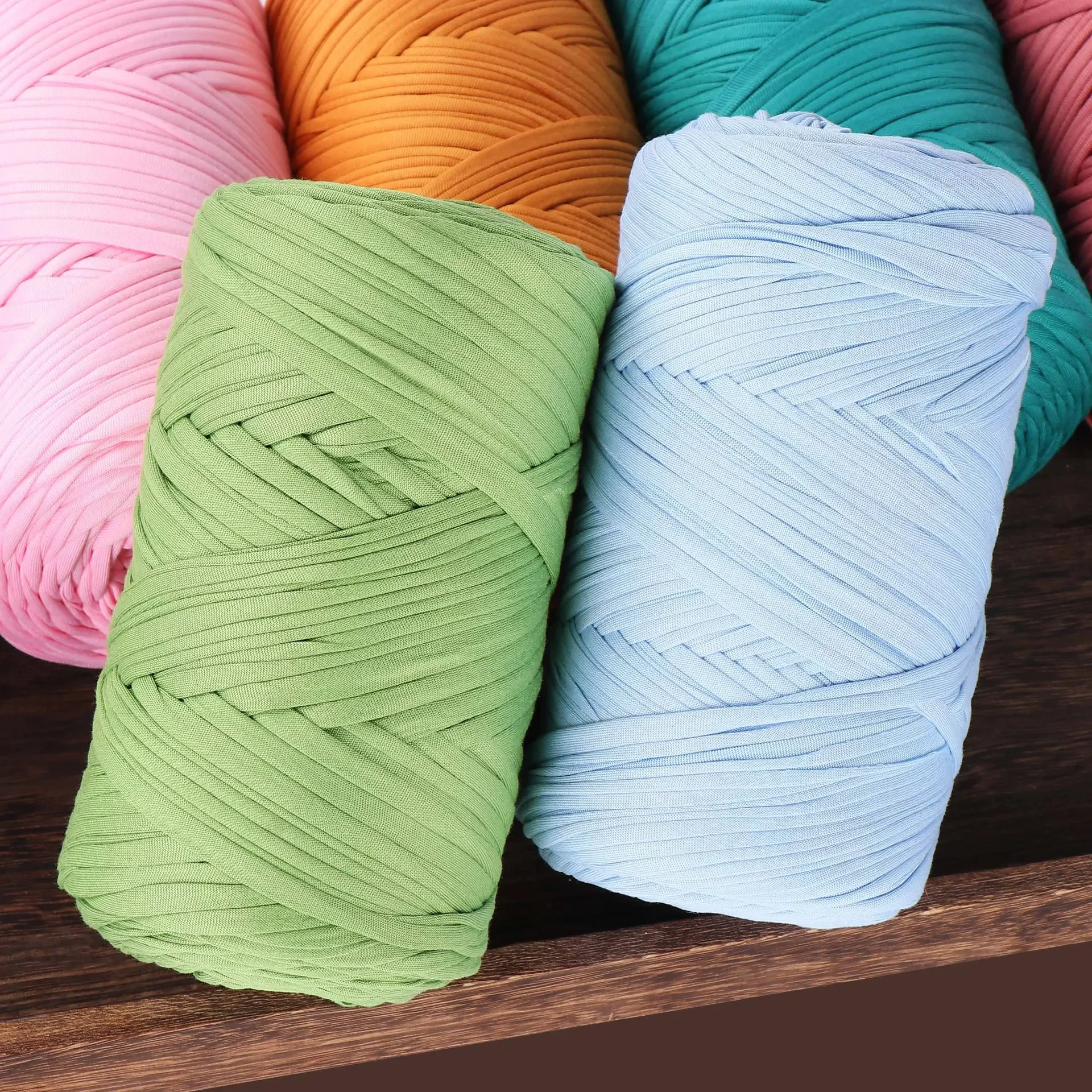 

400g cloth yarn solid color high elastic cloth yarn hand-crocheted yarn printed knitting covered clothyarn