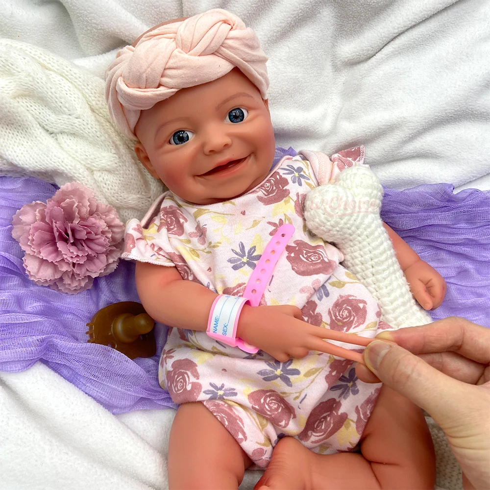 17 بوصة كامل الجسم السيليكون ولد من جديد طفل فتاة لمسة ناعمة واقعية وزن العلاج دمية حديث الولادة رفيق للأمهات المحزنات