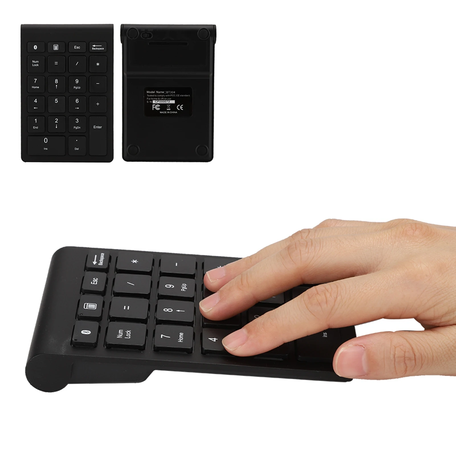 BT304 Mini Keyboard 22 Keys Numeric Keypad Wireless Mini Keyboard Compatible with Bluetooth 5.0 Numeric Keypad