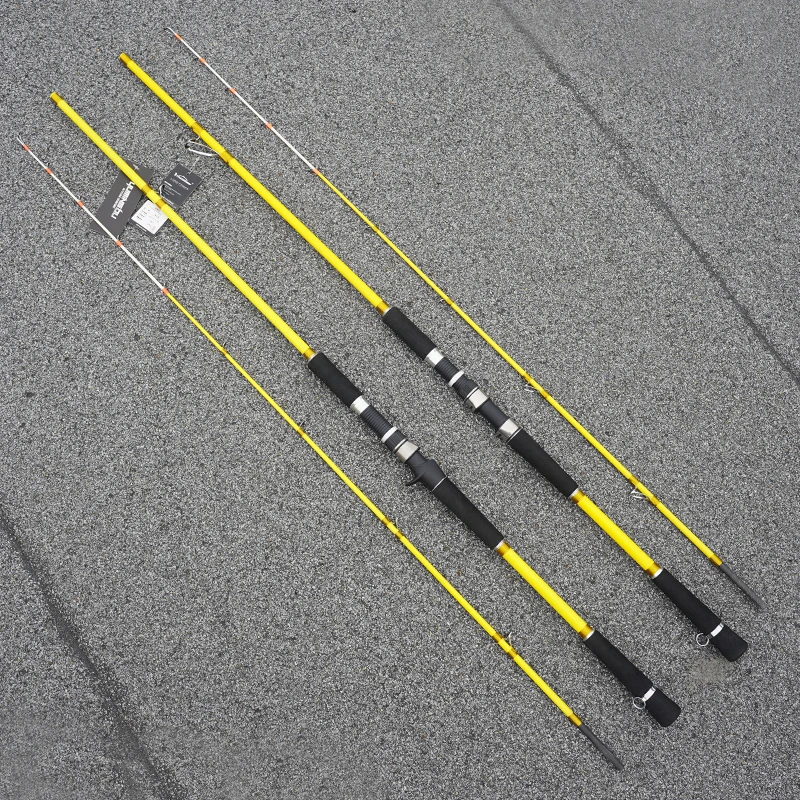 

Одиночная удочка для рыбалки на лодке, быстрая фигура, средняя освещенность, корпус удилища из углеродного волокна, нейлоновое катушкодержание Eva Grip, 6,89/7,87 фута, желтый
