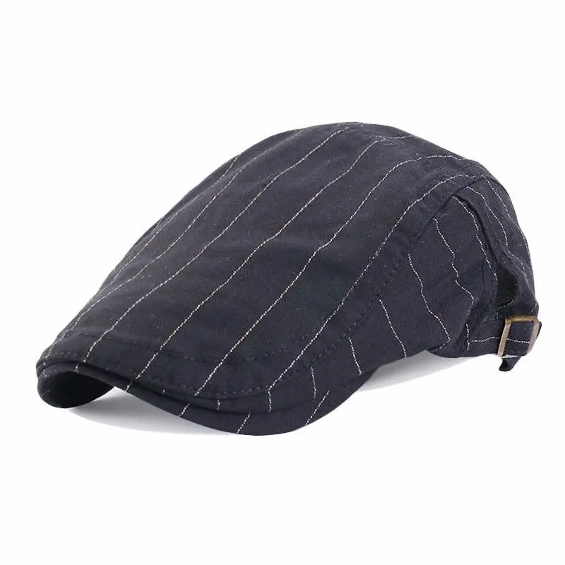 Spring/Summer Breathable Lightweight Double Button Adjustable Beret peaked cap Painter Hat