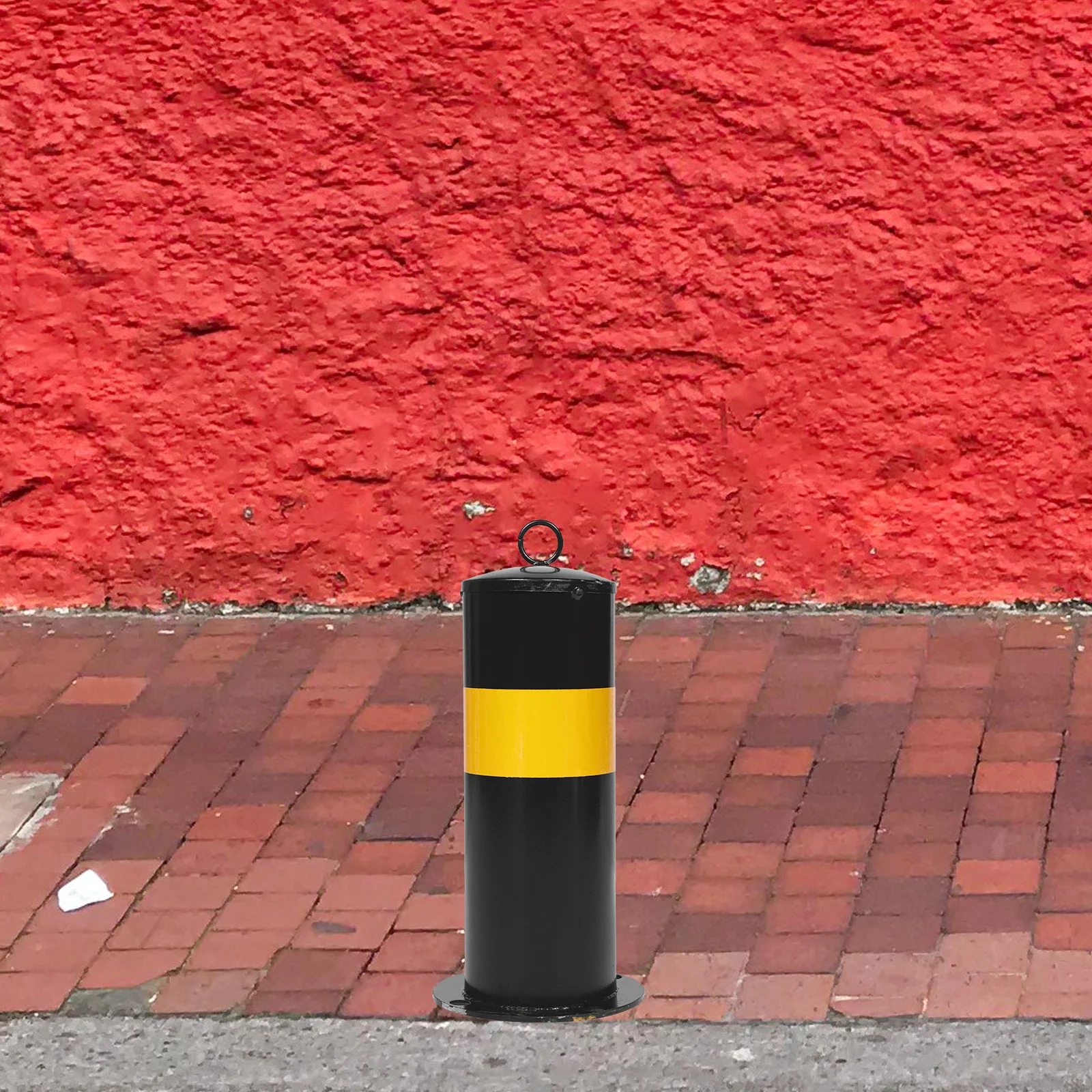 Barriera di parcheggio per pali di sicurezza in acciaio resistente per magazzini, caricabatteria, serrature, cantieri di costruzione, avviso di sicurezza