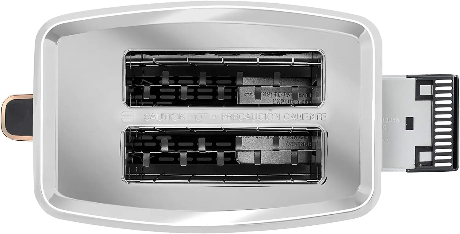 Crux 2-Slice Toaster with 6 Setting Shade Control, Black Stainless Steel