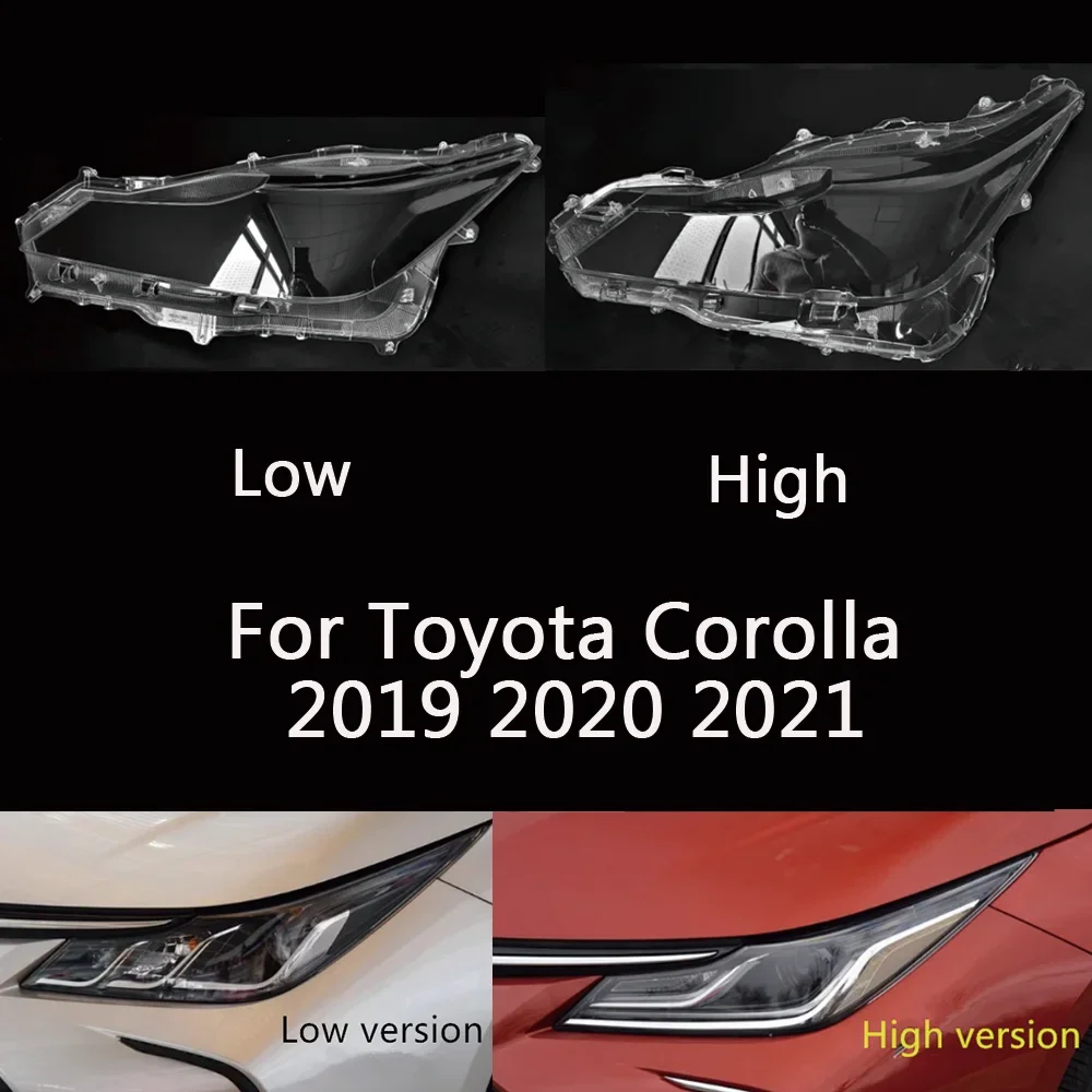 HTTCY  For Toyota Corolla 2019 2020 2021 Car Headlight Shell Headlight cover Headlamp Lens Headlight Glass Auto Shell Cover
